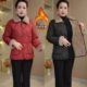 velvet cotton coat with autumn and winter short new fashionable and fashionable mother's clothing casual and versatile age-reducing warm cotton coat