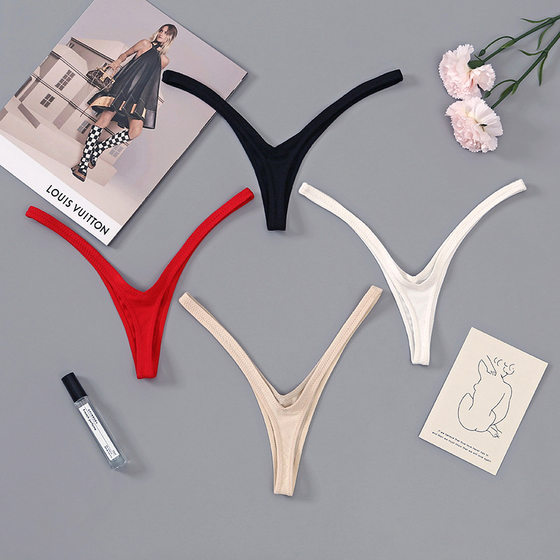 Meichunfei women's deep v thong panties for women's vagina breathable one line sexy low waist thin belt new sexy