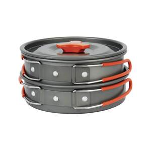 
Outdoor two-person pot set, camping set pot cookware, hiking strap, must-have, easy to carry