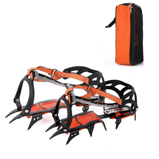 
ayxsee outdoor 12-tooth anti-skating claws snow hole adjustment mountaineering ice climbing crampons anti-skating fishing double row claws