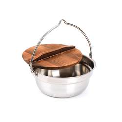 Carefully selected portable hanging pot camping stainless steel multifunctional campfire soup pot small cooking pot hot pot camping outdoor cooking utensils