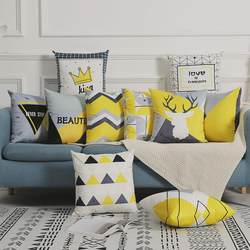 Nordic Square Cushion Pillow, Headboard Pillow Cover Without Insert, Removable and Washable, for Car, Office, Waist Support, Living Room Sofa