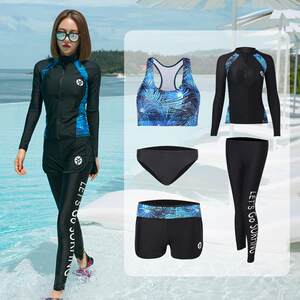 
Couple diving suits for women and men split long sleeves long trousers jellyfish suit snorkeling surfing swimsuit suit conservative and slimming Korean