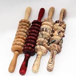 New Belly Massage Wheel Wooden Belly Nine-Wheel Back Massage Equipment Back Roller Massager Gift Wholesale