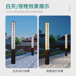 Modern simple style 3m 4m square led solar landscape lamppost outdoor park community decorative garden light