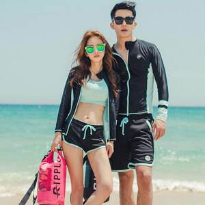 
Diving suit snorkeling suit split sun protection jellyfish suit men and women long sleeve swimsuit trousers couple zipper suit swimsuit set
