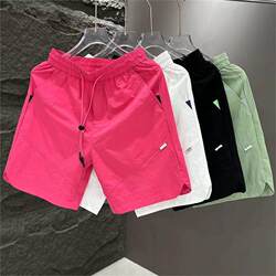 Men's Summer Thin Beach Shorts, Five-Point Shorts, Sports Casual Shorts, Loose Breathable Quick-Dry Pants, Mid-Length Pants