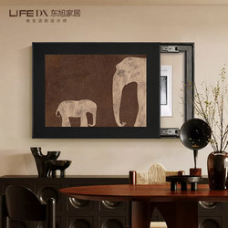 Decorative Painting for Electric Meter Box, Antique-Style Elephant, French Retro Style, High-End Electric Meter Box Cover