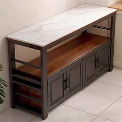 Slate Cutting Table, Kitchen Storage Rack, Microwave Storage Rack, Workstation, Storage Cabinet, Multi-Functional Floor-Standing Sideboard