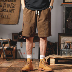 Trendy brand cargo shorts, pure cotton trousers, American retro