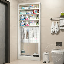 10cm Narrow Storage Rack Behind the Bathroom Door, No-Drill Bathroom Storage Rack, Wall-Mounted Moisture-Proof Multi-Layer Storage Rack