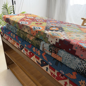 Bohemian ethnic style wine bar B&B deck seat cushion bench bench long pad changing shoe stool restaurant sofa cushion