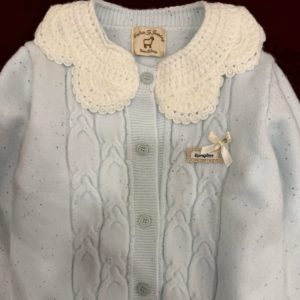
Lace gentle knitted sweater sweet spliced ​​doll sweater autumn and winter new lace knitted cardigan jacket top