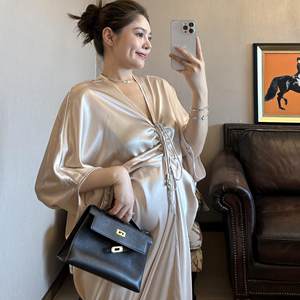 
PEIPEI Peipei maternity wear [acetic acid] high-end national style customized loose late pregnancy dress summer dress
