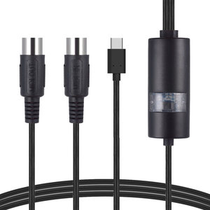 Five-pin 5-pin MIDI to USB-C Type-C cable to MIDI cable Android and Apple Computer cable MacBook