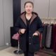 Fashionable washed cotton clothes for women 2025 new middle-aged mothers large size slim hooded casual two-cotton jacket