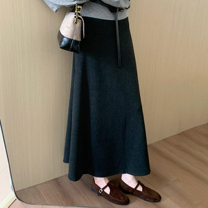 
Hua Li Fashion Simple Style Fishtail Skirt 2025 New Autumn Korean Style Versatile High Waisted Slim Half-length Long Skirt for Women