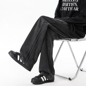 Wukong has a stock retro American-style washing pants drooping trousers men's trendy brand loose wide-leg versatile warm casual pants
