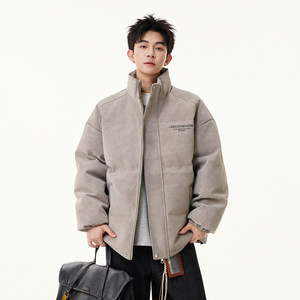 
Wukong is in stock for winter American-style thickened stand-up collar PU leather windproof cotton clothing for men and women, trendy brand couples, warm and versatile cotton clothing