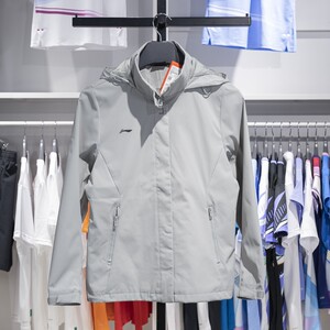 Li Ning sports trench coat 2024 autumn and winter group buying series women's windproof waterproof water -resistant hooded jacket AFDUA18
