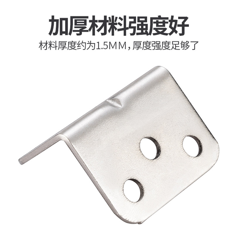 KP3 Staffa Angolare Resistente, 90 X 50 X 55 Mm, Spessore 2,5 Mm, Staffa A L Rinforzata In Acciaio Zincato, Ad Angolo Retto - Foto 3