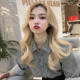 Smoke gray hair dye fog, blue gray hair cream, popular color milk tea purple gray men's grandmother gray female plant