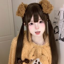 Little Bear Reaches for the Stars | Cute Cartoon Furry Puppy Ear Hairpin, Bendable and Sweet, Suitable for Girls to Take Photos With.