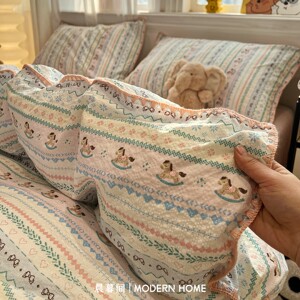 
Category A four-piece bed set pure cotton sheet quilt cover quilt bedding college dormitory bedding three-piece set 4