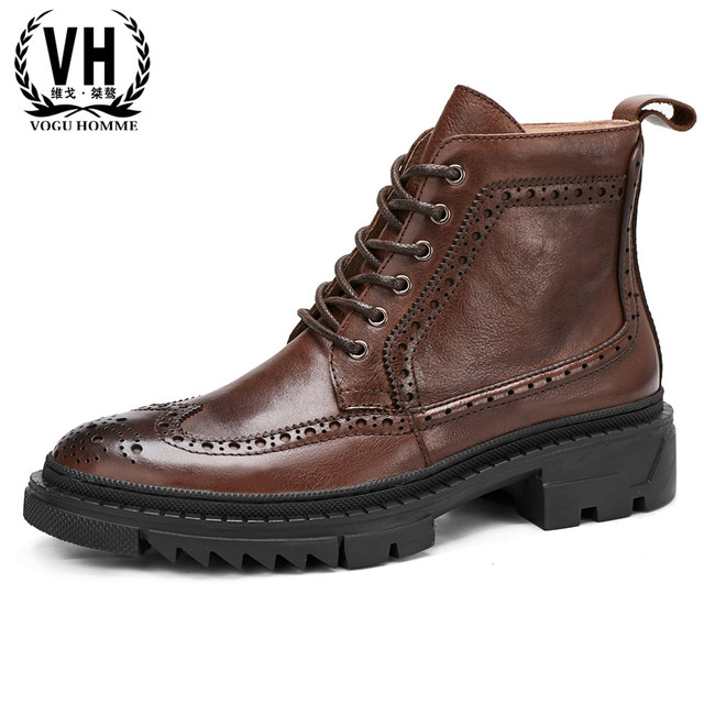 Men's Retro High-Top Martin Boots for Autumn & Winter