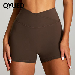 European and American Style Seamless High-Waisted Yoga Shorts for Women, Suitable for Outdoor Wear, Running, Fitness, Tight-Fitting, Peach-Lift, and Sports