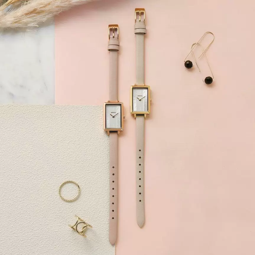 BREDA EVA复古长方形小表盘石英手表ins风时尚细表带小方表女表-Taobao