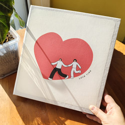 Couple Photo Album, Anniversary Album, Large-Capacity DIY Self-Adhesive Laminated Journal Photo Album, Holiday Gift