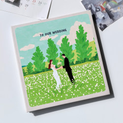 Wedding Memory Album, Wedding and Engagement DIY Photo Album, Large-Capacity Self-Adhesive Laminated Handbook Photo Album