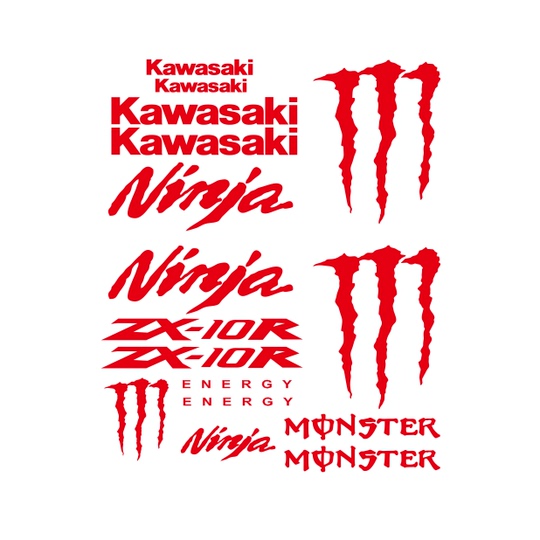 カワサキZX10R/ZX-10Rステッカーデカール - フルカーボディキット