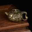 Nồi bí ngô bằng đồng, đồ trang trí ấm trà nhỏ, nồi đồng nhỏ mini, nồi nhỏ dễ thương, tay cầm, nồi nhỏ bằng đồng, nồi trà đạo tinh tế Phụ kiện bàn trà