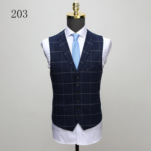 
Men's suit collar vest plaid British style business fashion gentleman vest brand code break special handling