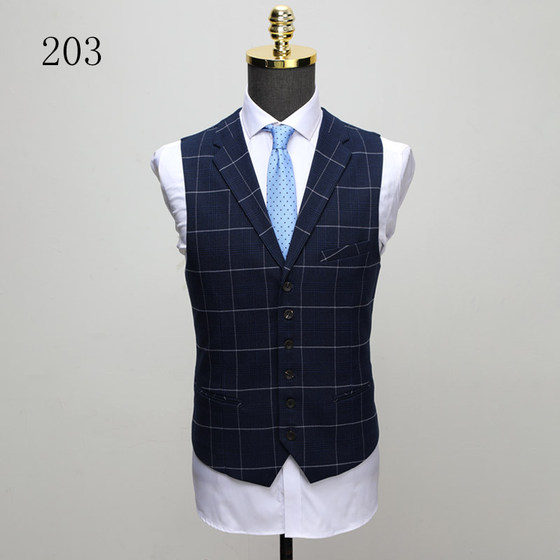 
Men's suit collar vest plaid British style business fashion gentleman vest brand code break special handling