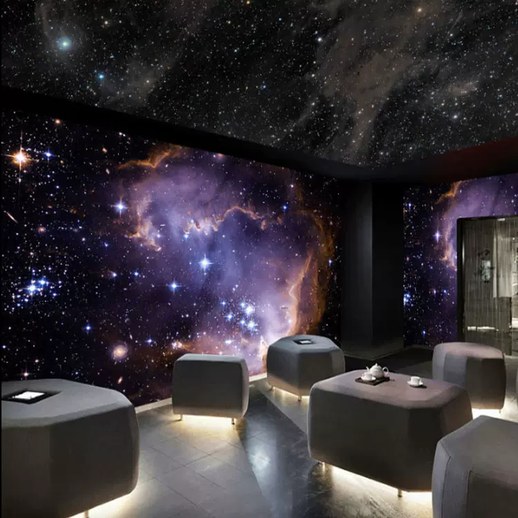 星空頂主題壁紙宇宙夜空ktv酒吧房間私人影院天花板懸吊式天花板