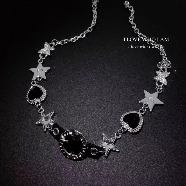 Sun Star Swirl Pendant Necklace – Adjustable Black Rope Chain Collarbone Necklace For Women - View #6
