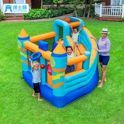 Doctor Dolphin Small Inflatable Castle for Children, Indoor Trampoline, Home Inflatable Bouncy Castle, Toy House, Naughty Castle