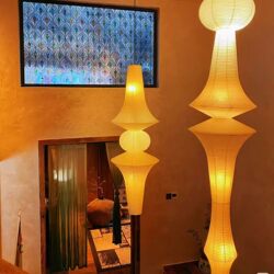 Noguchi Isamu Style Living Room Chandelier Loft Duplex Homestay Tavern Women's Clothing Store Clothing Store Window Light Long Lamp Rice Paper Lamp