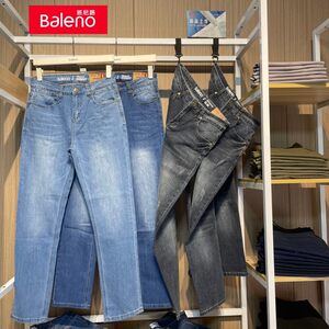
Genuine Benny Spring and Summer Jeans Thin Men's Pure Cotton Mid-waist Loose Straight Micro-Boil Casual Classic