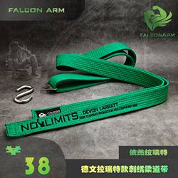 Falcon Arm Strong Wrist Strength German-Style Embroidered Judo Belt with Wrist Buckle for Forearm and Wrist Strength Training