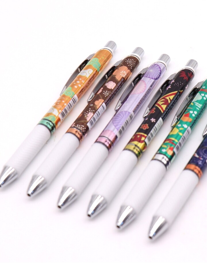 日本派通 顺滑速干 按动式烟花款中性笔