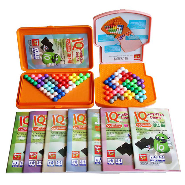 Nibobo 2 boxes of smart pyramid intellectual magic bead puzzle toy logic thinking early education intellectual development