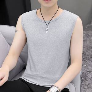 
Xinjiang pure cotton vest men's 2025 summer sports fitness wide shoulder sleeveless T-shirt hurdle I-shaped vest wear