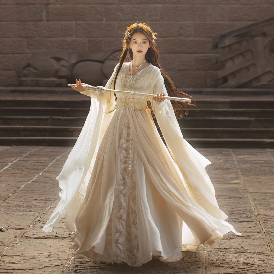 
Original Hanfu female Xixuan Han element waist skirt Super fairy spirit Fairy god style goddess national style senior sister spring and summer set