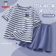 Babudou boys summer pure cotton A-class short-sleeved suit for boys and girls skin-friendly soft and comfortable home clothes thin style
