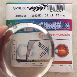 
1.74 Korean and American anti-blue light water film high-definition anti-ultraviolet radiation ultra-thin highly myopia customized spectacle lenses