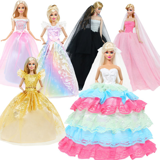 Genuine doll 30cm clothes Wedding dress dressing Yamiba night dress princess baby clothes
